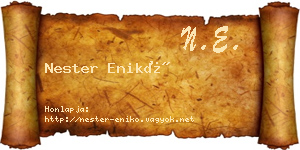 Nester Enikő névjegykártya